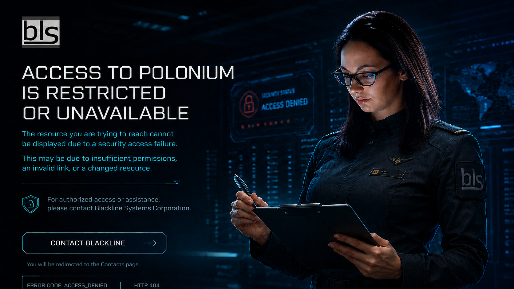 Blackline Systems Corporation access restricted or unavailable error page